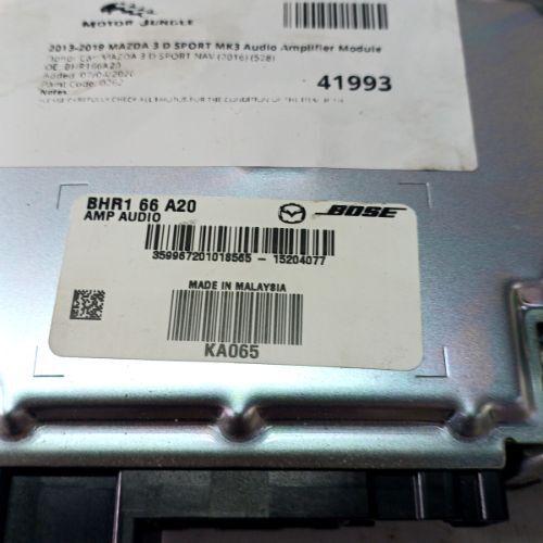 2013-2019 MAZDA 3 D SPORT MK3 Audio Amplifier Module